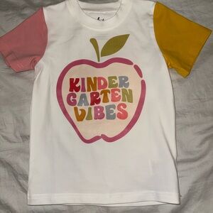 Made By Molly | Kindergarten Vibes color block tee, size 4T